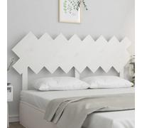 Headboard Solid Pine White Slatted 159.5x80.5cm Double Bed Frame Easy Mountable