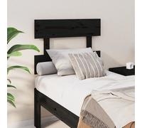 Headboard Solid Pine Wood Black 103.5x3x81 cm Wooden Bed Backboard Panel