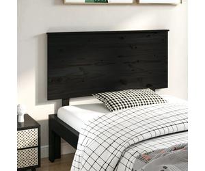 Headboard Solid Pine Wood Black 124x82.5 cm Rustic Panel Bed Backrest Sturdy
