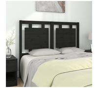 Headboard Solid Pine Wood Black 125.5x100 cm 4cm Slim Minimalist Panel Modern XL