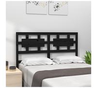 Headboard Solid Pine Wood Black 125.5x100 cm LowProfile SturdyLegs Fit QuickFit