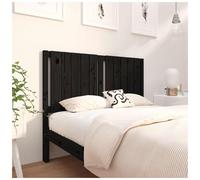 Headboard Solid Pine Wood Black 125.5x100 cm Modern Low-Profile Bed Back Support