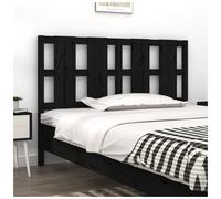 Headboard Solid Pine Wood Black 125.5x100 cm Sleek Rustic Modern Bed Back Panel