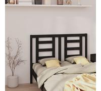 Headboard Solid Pine Wood Black 146x100 cm Slatted Rustic Modern Support Comfort