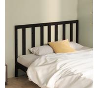 Headboard Solid Pine Wood Black 146x4x100 cm Rustic Solid Pine Bed Panel Vintage