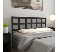 Headboard Solid Pine Wood Black 165.5x4x100cm Rustic Slim Bed Backrest Panel XL