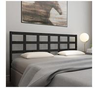 Headboard Solid Pine Wood Black 205.5x100 cm Slim 4 cm Profile Modern Wall-Mount