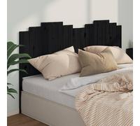 Headboard Solid Pine Wood Black 206x110 cm Solid Pine Wooden Bed Panel UK
