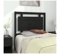 Headboard Solid Pine Wood Black 95.5x100cm Rustic Sturdy Easy Mount Back Support