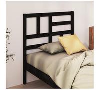 Headboard Solid Pine Wood Black 96 x 104 cm Minimalist Panel Easy Mount Sturdy.