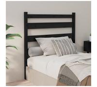 Headboard Solid Pine Wood Black 96x100cm Slatted Matte EasyMount Durable Support