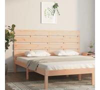 Headboard Solid Pine Wood Brown 150x80cm Rustic Knotted Grain Solid Backrest