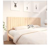 Headboard Solid Pine Wood Brown 205.5x4x100 cm Bed Backrest Bedroom Panel