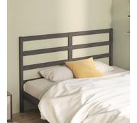 Headboard Solid Pine Wood Grey 146x4x100 cm Slatted Rustic Bed Head Wall Mounted