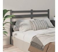 Headboard Solid Pine Wood Grey 206x100 cm Slatted Panel Rustic Modern Distressed