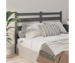 Headboard Solid Pine Wood Grey 206x100 cm Slatted Panel Rustic Modern Distressed