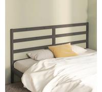 Headboard Solid Pine Wood Grey 206x100cm Rustic Slim 4cm WallMount Bedroom Decor