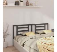 Headboard Solid Pine Wood Grey Slatted 206cm Wide 100cm High Modern UniversalFit