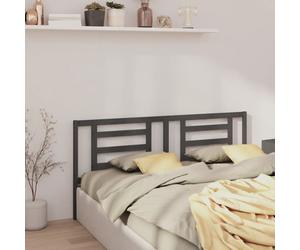 Headboard Solid Pine Wood Grey Slatted 206cm Wide 100cm High Modern UniversalFit