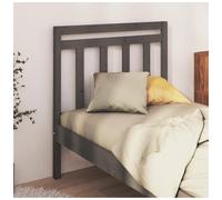 Headboard Solid Pine Wood Grey Slatted 96x100x4 cm Rustic, EasyMount for Double
