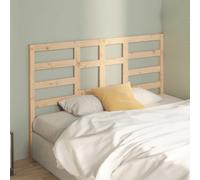 Headboard Solid Pine Wood Handcrafted Sturdy Natural 166x104 cm Brown