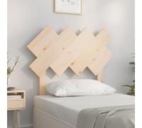 Headboard Solid Pine Wood Natural 92x81cm Slim 3cm Rustic Wallmount Bed Panel UK