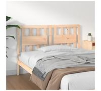 Headboard Solid Pine Wood Natural Finish 140.5x100cm Rustic Double Bedroom Decor