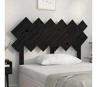 Headboard Solid Pine Wood Slim Black 122.5x80.5 cm Sturdy Classic Design EasyFix