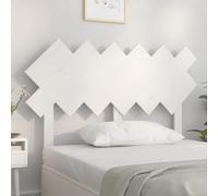 Headboard Solid Pine Wood White 122.5x3x80.5 cm Modern Panel Bed Backrest Urban