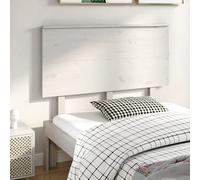 Headboard Solid pine wood white 124x82.5cm Slatted cottage style minimal charm