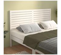 Headboard Solid Pine Wood White 126x100cm 4cm Thick Painted Wall-Mount Easy-fit