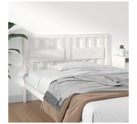 Headboard Solid Pine Wood White 140.5x100cm Classic Rustic Bed Back Head Style
