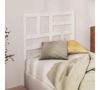 Headboard Solid Pine Wood White 140.5x8.5x104 cm Rustic Knotty Design -Brown