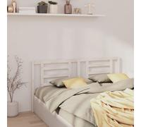 Headboard Solid Pine Wood White 206 x 4 x 100 cm Slatted Panel Bed Modern Rustic