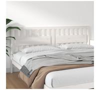 Headboard Solid Pine Wood White Slim Rustic 205.5x100 cm SpaceSave Sturdy Back.