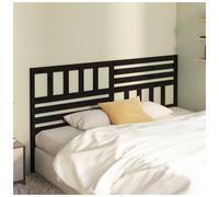 Headboard Solid Pinewood Black 186x100 cm Slim Profile Wooden Bed Headboard Eco