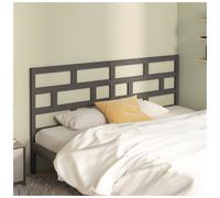 Headboard Solid Pinewood Grey 186x100cm Slim Profile Minimalist Rustic Grain Eco