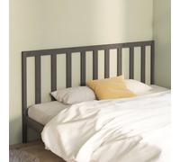 Headboard Solid Pinewood Grey 206x100 cm Minimalist Solid Wood Sturdy Mountable