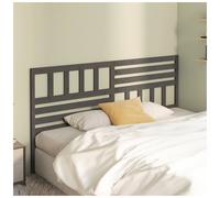 Headboard Solid Pinewood Grey 206x100cm Minimalist Easy Mount Sturdy Design