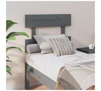 Headboard solid pinewood grey 93.5x3x81 cm slim rustic profile bedroom easy fits