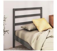 Headboard Solid Pinewood Grey 95x100 cm Slatted Wall-Mount Compact Rustic Panel