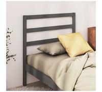 Headboard Solid Pinewood Grey 95x100 cm Slatted Wall-Mount Compact Rustic Panel