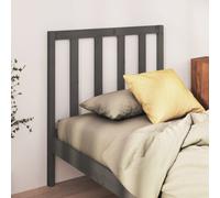 Headboard Solid Pinewood Grey 96x100 cm Classic Slatted Design Mounting set Easy