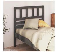 Headboard Solid Pinewood Grey 96x100cm Slatted Classic Rustic Bedroom Neutral UK