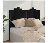 Headboard Solid Pinewood Panel Black 126x110 cm Rustic Classic Bed Backrest Cozy