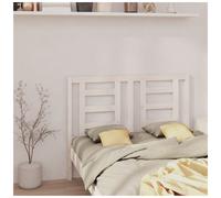 Headboard Solid Pinewood White 126x100 cm Slatted Wall-Mount Bed Back Panel 4cm
