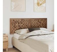 Headboard Solid Teak 160x55cm Natural 3D Wall-Mounted Rustic Farmhouse Panel Set