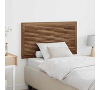 Headboard Solid Teak Wood Natural 100x55x3.5cm Wall-Mounted 3D Effect Arts