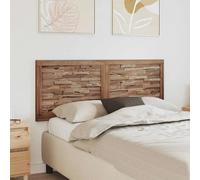 Headboard Solid Teak Wood Natural 140x55x3.5cm Wall-Mounted 3D Farmhouse