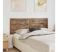 Headboard Solid Teak Wood Natural 160x55x3.5cm Wall-Mounted Rustic 3D Bedroom XL